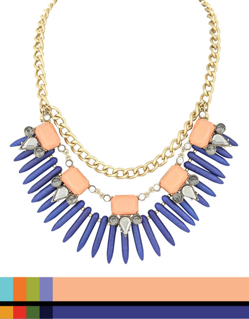 navy blue statement necklace