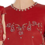 Isabel Marant Studded Red Leather Dress